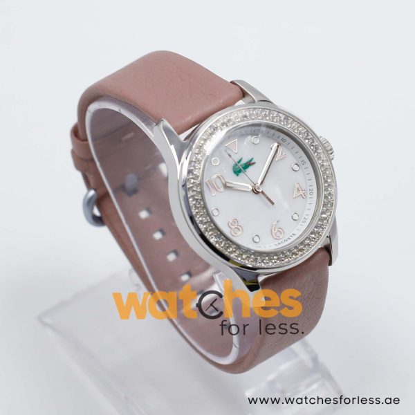 Lacoste Women’s Quartz Fone Leather Strap Mother Of Pearl Dial 38mm Watch 2000663/1