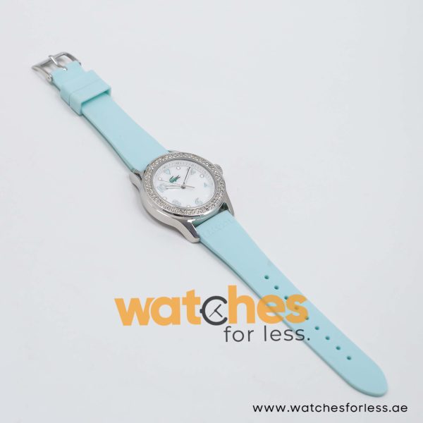 Lacoste Women’s Quartz Sea Green Silicone Strap Mother Of Pearl Dial 38mm Watch 2000664