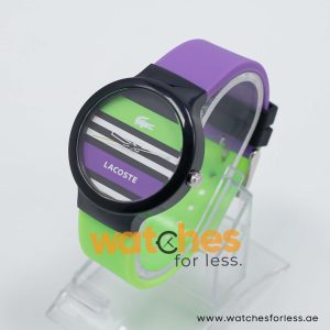 Lacoste Women’s/Kid’s Quartz Green & Purple Silicone Strap Multi Color Dial 40mm Watch 2020007