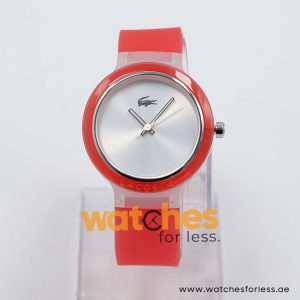 Lacoste Women’s/Kid’s Quartz Light Red Silicone Strap Silver Dial 40mm Watch 2020056