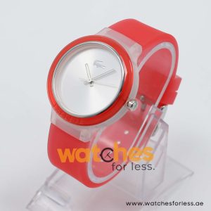 Lacoste Women’s/Kid’s Quartz Light Red Silicone Strap Silver Dial 40mm Watch 2020056