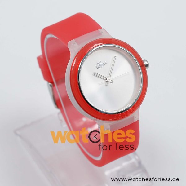 Lacoste Women’s/Kid’s Quartz Light Red Silicone Strap Silver Dial 40mm Watch 2020056