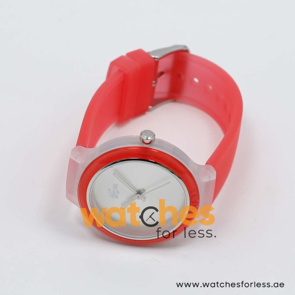 Lacoste Women’s/Kid’s Quartz Light Red Silicone Strap Silver Dial 40mm Watch 2020056