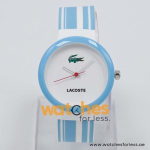 Lacoste Unisex Quartz Sky Blue & White Silicone Strap White Dial 40mm Watch 2010541