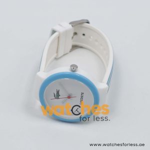 Lacoste Unisex Quartz Sky Blue & White Silicone Strap White Dial 40mm Watch 2010541