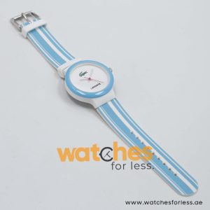 Lacoste Unisex Quartz Sky Blue & White Silicone Strap White Dial 40mm Watch 2010541