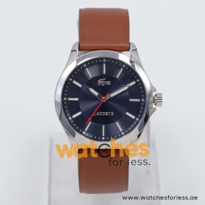 Lacoste Women’s Quartz Brown Leather Strap Dark Blue Dial 38mm Watch 2000736