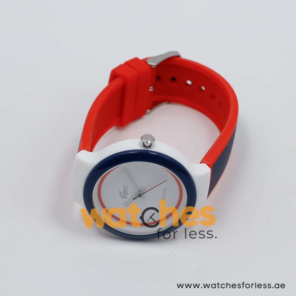 Lacoste Women’s/Kid’s Quartz Navy Blue & Red Silicone Strap White Dial 40mm Watch 2020029