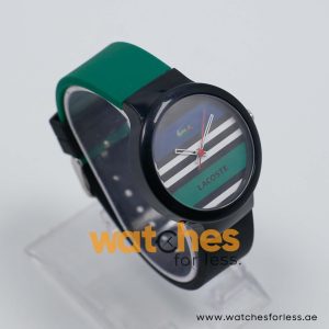 Lacoste Women’s/Kid’s Quartz Dark Green & Black Silicone Strap Multi Color Dial 40mm Watch 2010572