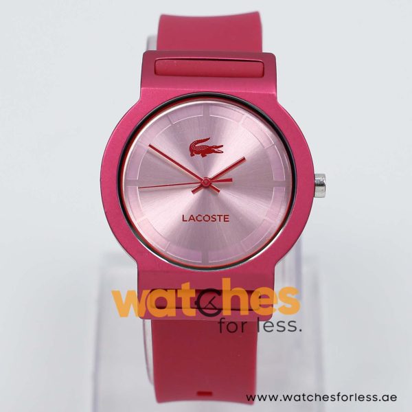 Lacoste Women’s Quartz Dark Pink Silicone Strap Pink Dial 39mm Watch 2020077