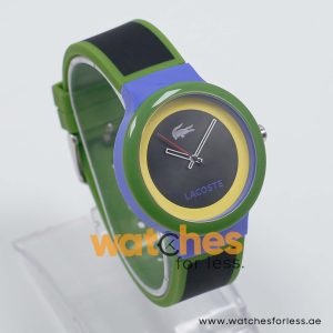 Lacoste Women’s/Kid’s Quartz Black & Green Silicone Strap Black & Yellow Dial 40mm Watch 2020032