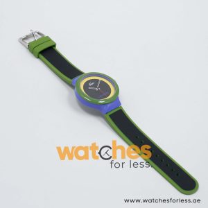 Lacoste Women’s/Kid’s Quartz Black & Green Silicone Strap Black & Yellow Dial 40mm Watch 2020032