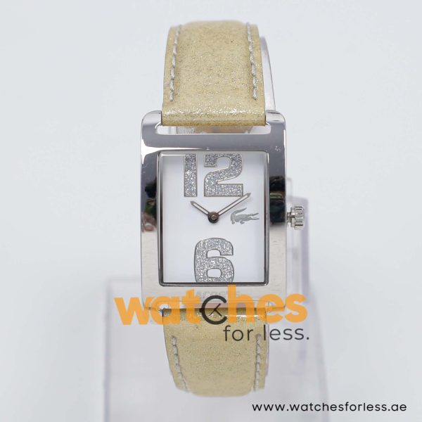 Lacoste Women’s Quartz Cream Leather Strap White Dial 28mm Watch 2000652