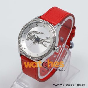 Lacoste Women’s Quartz Red Leather Strap Silver Dial 40mm Watch 2000824