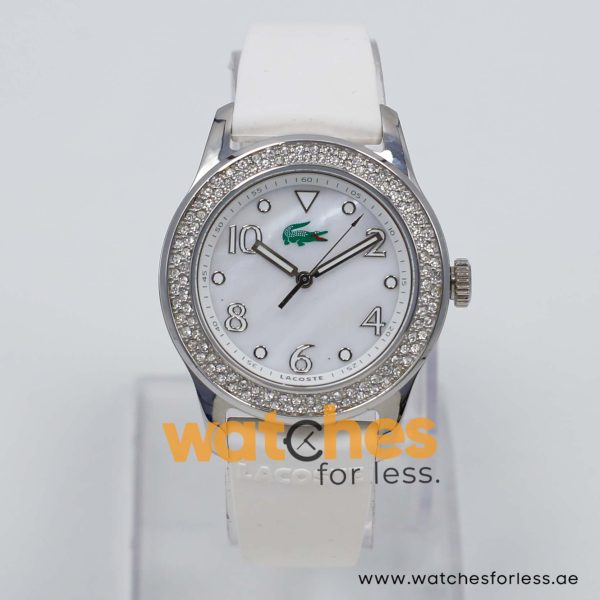 Lacoste Women’s Quartz White Silicone Strap Mother Of Pearl Dial 38mm Watch 2000647