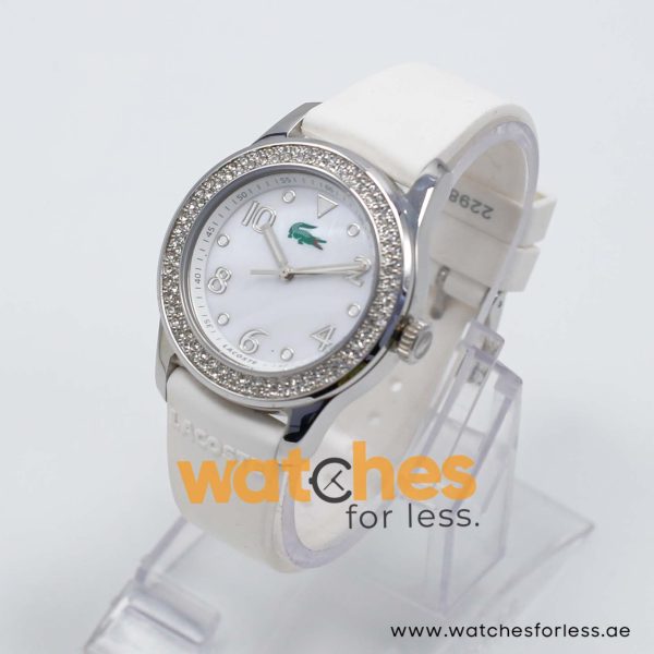 Lacoste Women’s Quartz White Silicone Strap Mother Of Pearl Dial 38mm Watch 2000647