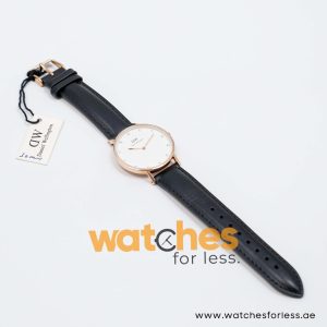 Daniel Wellington Women’s Quartz Black Leather Strap White Dial 34mm Watch 0951DW/1