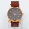 Nixon Men’s Quartz Brown Leather Strap Dark Grey Dial 42mm Watch A1052001