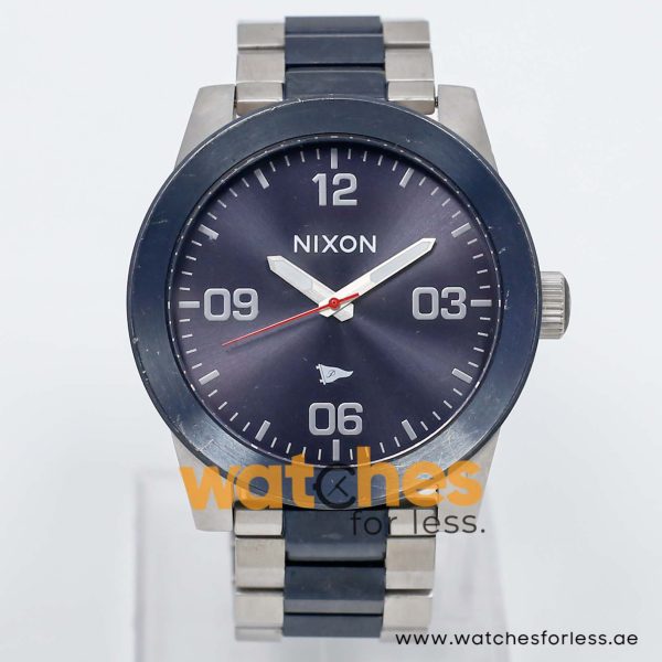 Nixon Men’s Quartz Two Tone Stainless Steel Blue Dial 48mm Watch A3468522