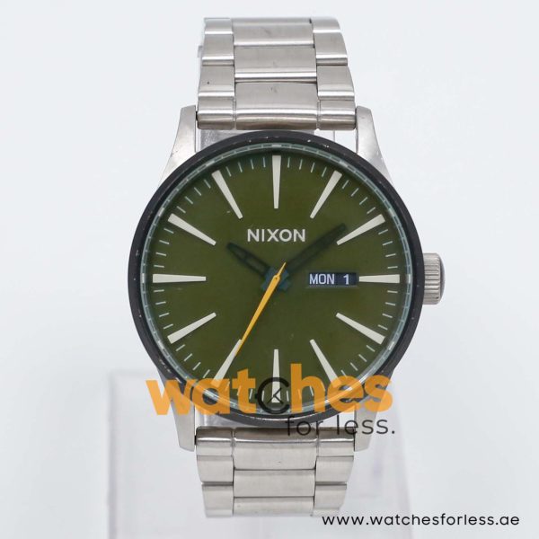 Nixon Men’s Quartz Silver Stainless Steel Green Dial 42mm Watch A3566916