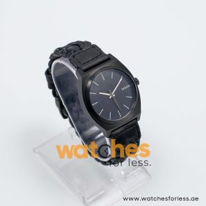 Nixon Unisex’s Quartz Black Leather Strap Black Dial 37mm Watch A0451928