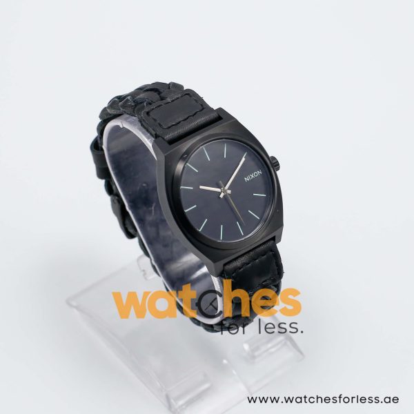 Nixon Unisex’s Quartz Black Leather Strap Black Dial 37mm Watch A0451928