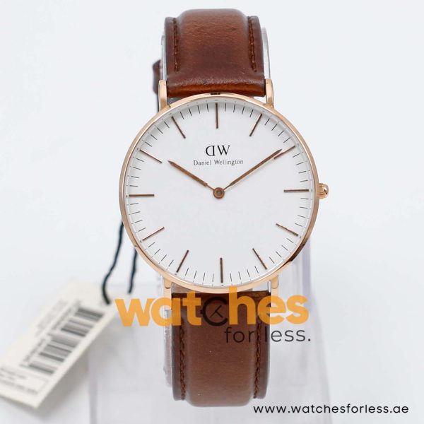 Daniel Wellington Women’s Quartz Brown Leather Strap White Dial 36mm Watch 0511DW/1