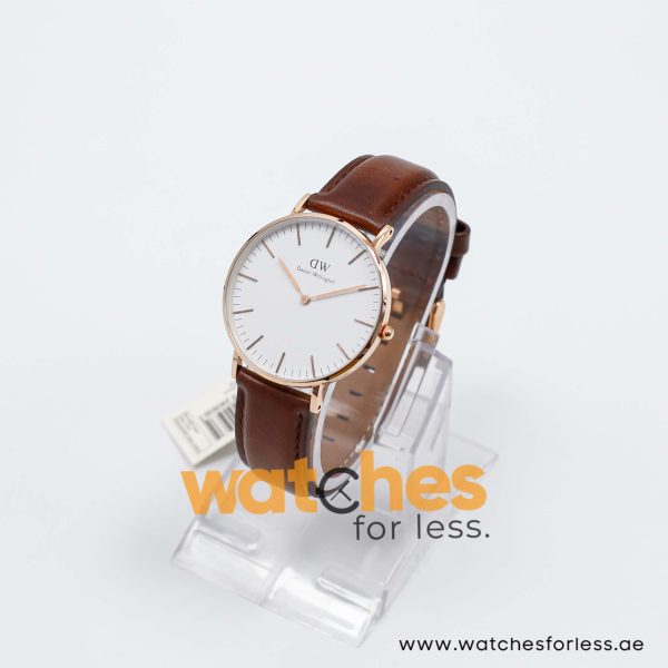 Daniel Wellington Women’s Quartz Brown Leather Strap White Dial 36mm Watch 0511DW/1