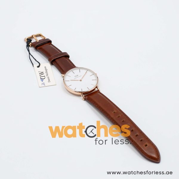 Daniel Wellington Women’s Quartz Brown Leather Strap White Dial 36mm Watch 0511DW/1