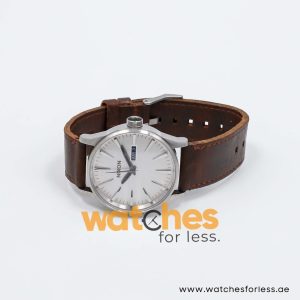 Nixon Men’s Quartz Brown Leather Strap Silver Dial 42mm Watch A1051113