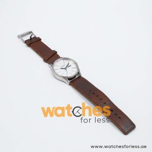 Nixon Men’s Quartz Brown Leather Strap Silver Dial 42mm Watch A1051113