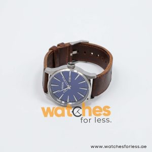 Nixon Men’s Quartz Brown Leather Strap Blue Dial 42mm Watch A1051524