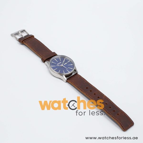 Nixon Men’s Quartz Brown Leather Strap Blue Dial 42mm Watch A1051524