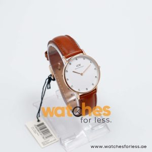 Daniel Wellington Women’s Quartz Brown Leather Strap White Dial 34mm Watch 0950DW/1