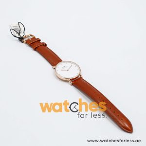 Daniel Wellington Women’s Quartz Brown Leather Strap White Dial 34mm Watch 0950DW/1