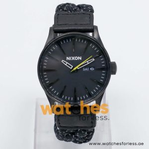 Nixon Men’s Quartz Black Nylon Strap Black Dial 42mm Watch A1051941