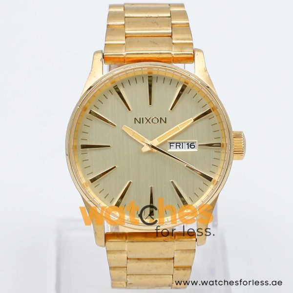 Nixon Men’s Quartz Gold Stainless Steel Gold Dial 42mm Watch A356502