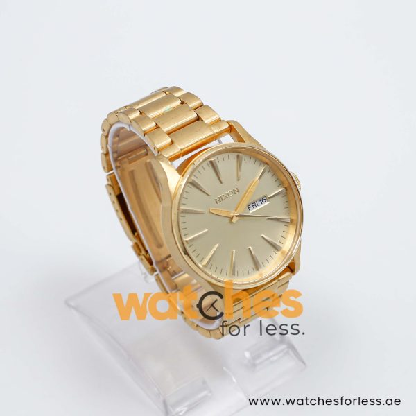 Nixon Men’s Quartz Gold Stainless Steel Gold Dial 42mm Watch A356502