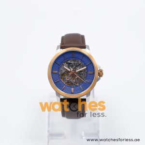 Kenneth Cole Men’s Automatic Dark Brown Leather Strap Blue Skeleton Dial 43mm Watch KC50690003 UAE DUBAI AJMAN SHARJAH ABU DHABI RAS AL KHAIMA UMM UL QUWAIN ALAIN FUJAIRAH