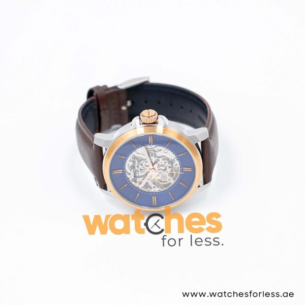 Kenneth Cole Men’s Automatic Dark Brown Leather Strap Blue Skeleton Dial 43mm Watch KC50690003 UAE DUBAI AJMAN SHARJAH ABU DHABI RAS AL KHAIMA UMM UL QUWAIN ALAIN FUJAIRAH