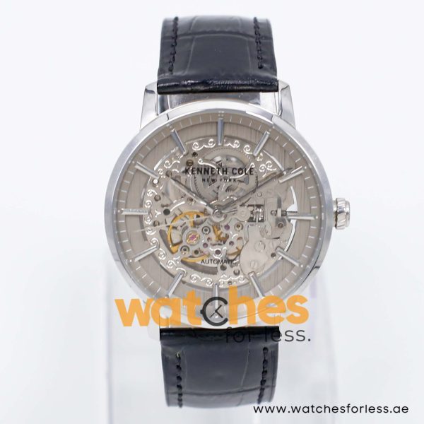 Kenneth Cole Men’s Automatic Black Leather Strap Grey Skeleton Dial 42mm Watch 17KCNY0755 UAE DUBAI AJMAN SHARJAH ABU DHABI RAS AL KHAIMA UMM UL QUWAIN ALAIN FUJAIRAH