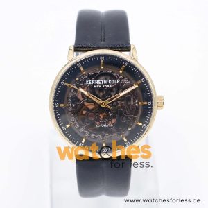 Kenneth Cole Men’s Automatic Black Leather Strap Black Skeleton Dial 42mm Watch KC45879480 UAE DUBAI AJMAN SHARJAH ABU DHABI RAS AL KHAIMA UMM UL QUWAIN ALAIN FUJAIRAH