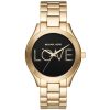 Michael Kors Women’s Quartz Gold Stainless Steel Black Dial 42mm Watch MK3803