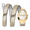 Just Cavalli Women’s Quartz Two Tone Snake Stainless Steel Silver Dial 22mm Watch JC1L230M0065