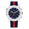 Tommy Hilfiger Men’s Quartz Navy Blue & Red Nylon Strap Navy Blue Dial 46mm Watch 1792124