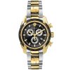 Versace Men’s Quartz Swiss Made Two-Tone Stainless Steel Black Dial 44mm Watch VE2I00421