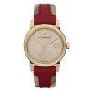 Burberry Women’s Swiss Made Quartz Multi Color Leather Strap Beige Dial 34mm Watch BU9111