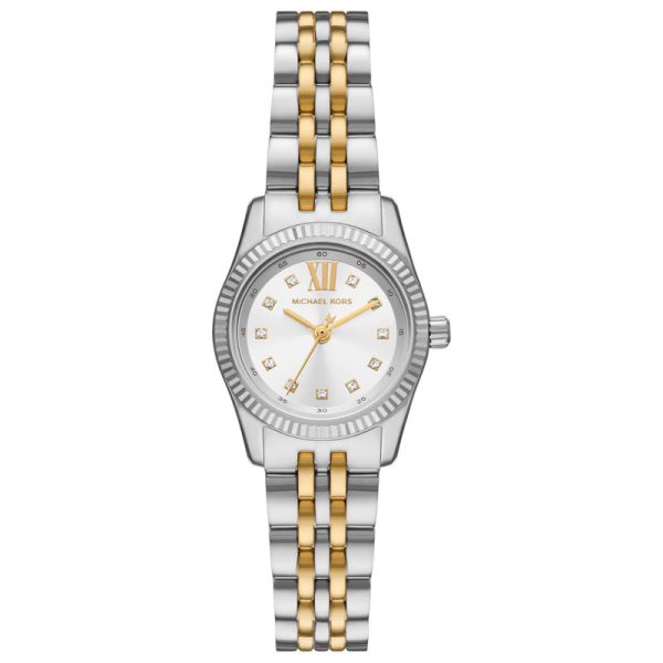 Michael Kors Women’s Quartz Two Tone Stainless Steel White Dial 26mm Watch MK4740