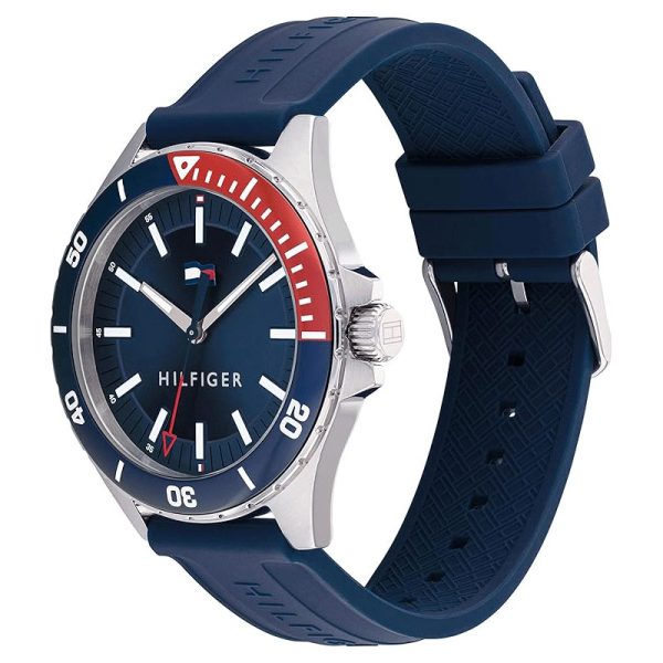 Tommy Hilfiger Men’s Quartz Blue Silicone Strap Blue Dial 43mm Watch 1792009