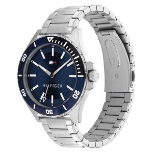 Tommy Hilfiger Men’s Quartz Silver Stainless Steel Blue Dial 43mm Watch 1792012